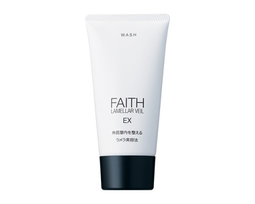 Глубоко очищающая пена с коллагеном и вулканической глиной / Lamellar Veil EX Washing, 80 г Фейт (Faith) - Япония