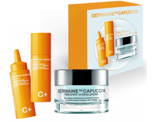 Набор My Antioxidant Routine: TE Radiance C+ Эмульсия Pure C10 антиоксидантная концентрированная + TE Hydraluronic Гель-крем Soft для жирной и комбинированной кожи Жермен де Капуччини (Germaine de Capuccini) - Испания