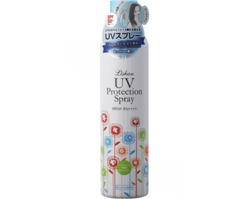 Купить Солнцезащитный спрей для лица и тела с запахом мыла SPF 50+ PA++++ Lishan UV Protection Spray, 200 г Лишан (Lishan) - Япония в RATAMARA.shop Солнцезащитный спрей для лица и тела с запахом мыла SPF 50+ PA++++ Lishan UV Protection Spray, 200 г Лишан (Lishan) - Япония