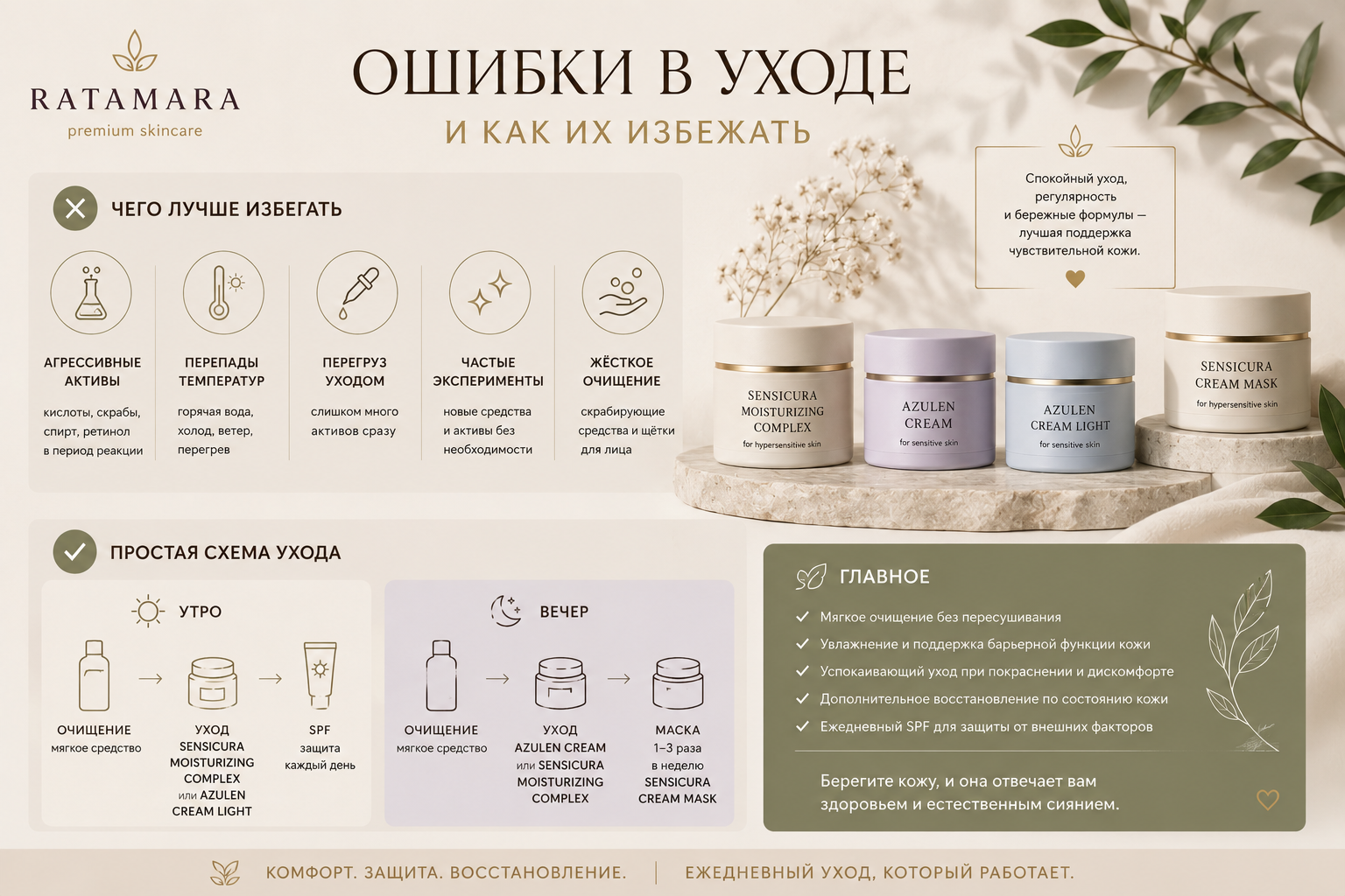 Ошибки в уходе за чувствительной кожей лица при куперозе